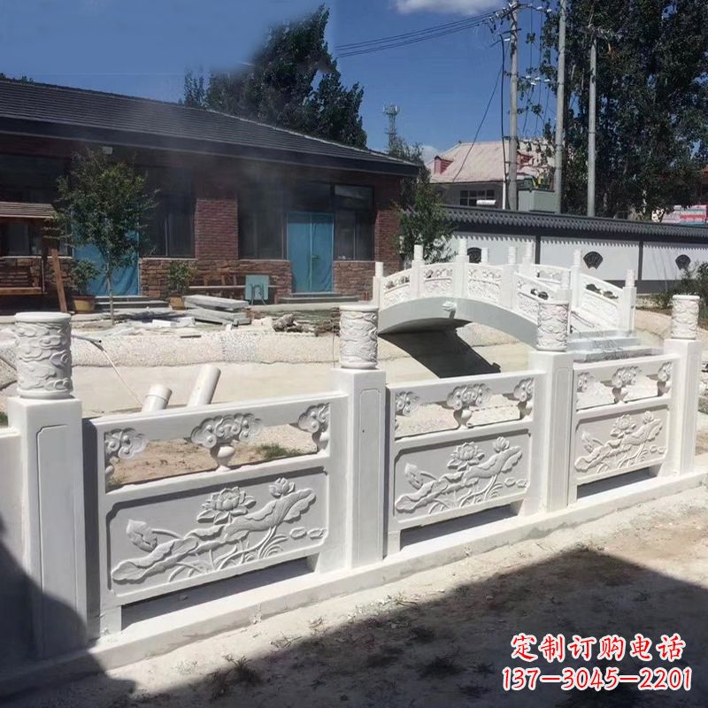 辽阳汉白玉精美手工栏板雕塑
