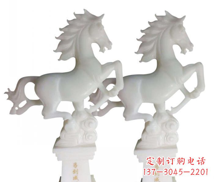 辽阳汉白玉马雕塑,以自然质朴大气