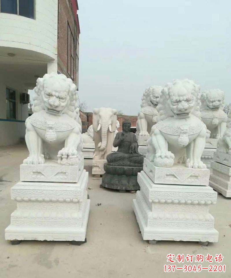 辽阳精美狮子雕塑,复古典雅高贵