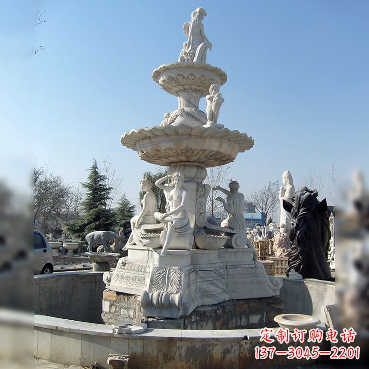 辽阳汉白玉欧式人物喷泉