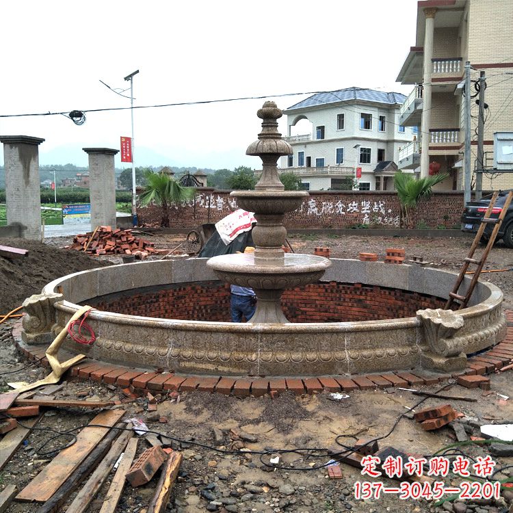 辽阳汉白玉水景雕塑是由中领雕塑定制的精美水景…