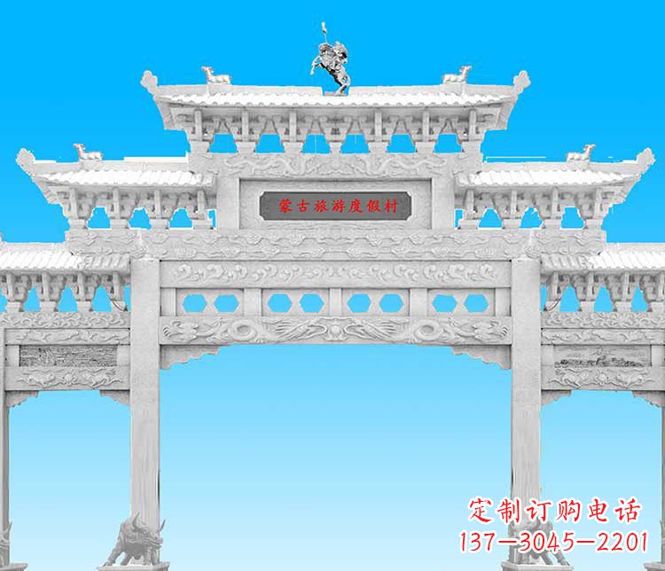 辽阳汉白玉牌楼雕塑,传承经典之美