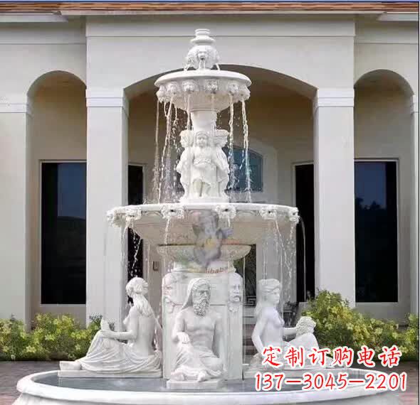 辽阳汉白玉人物喷泉雕塑