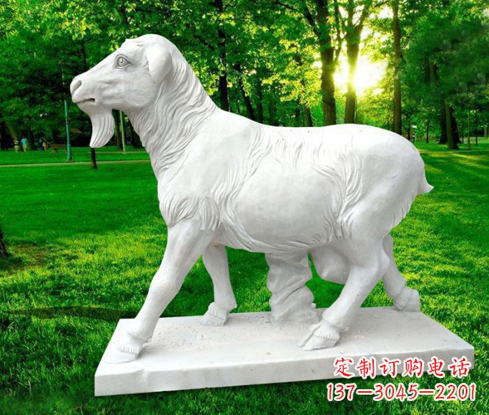 辽阳中领雕塑:精美山羊石雕