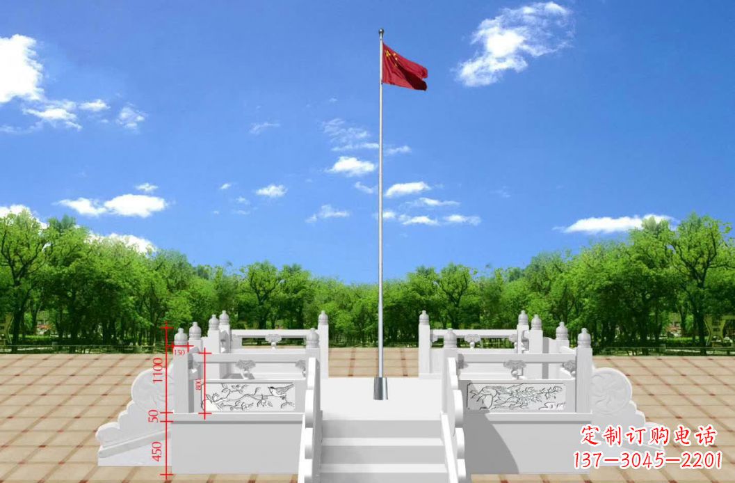 辽阳汉白玉升旗台雕塑12