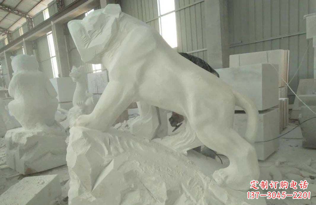 辽阳汉白玉生肖虎雕塑