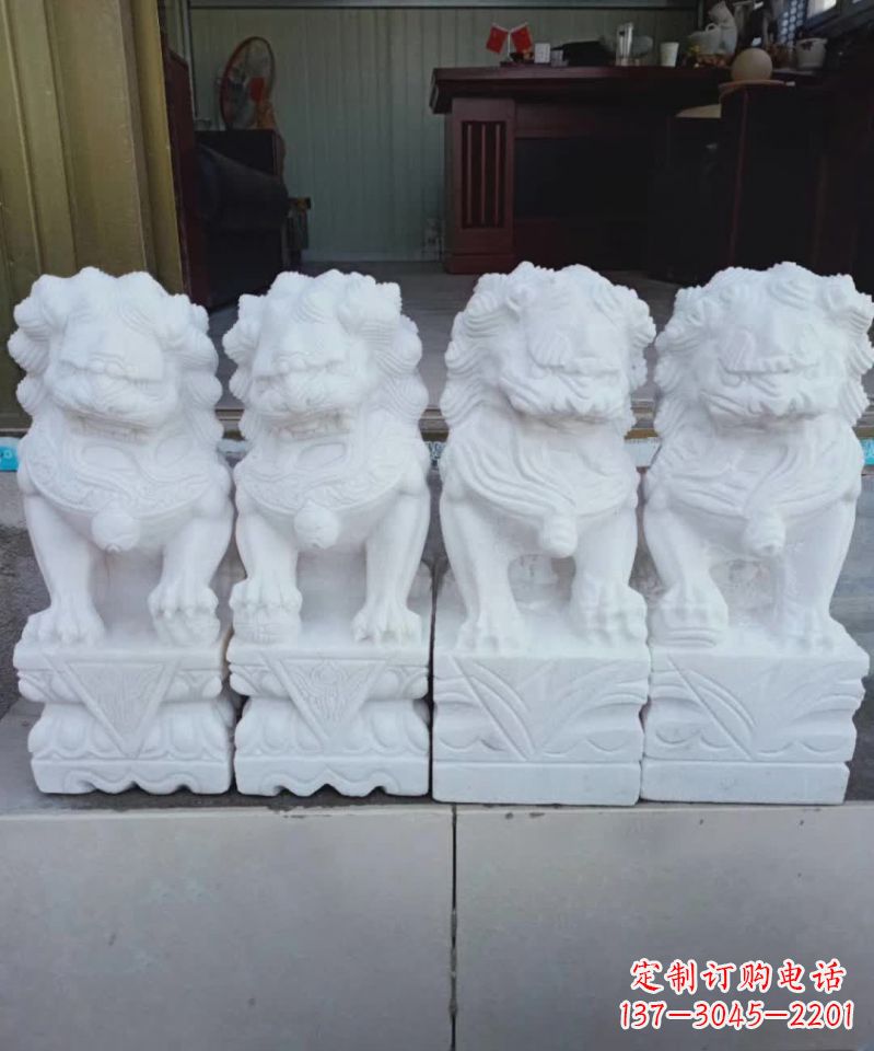 辽阳汉白玉狮子雕塑1