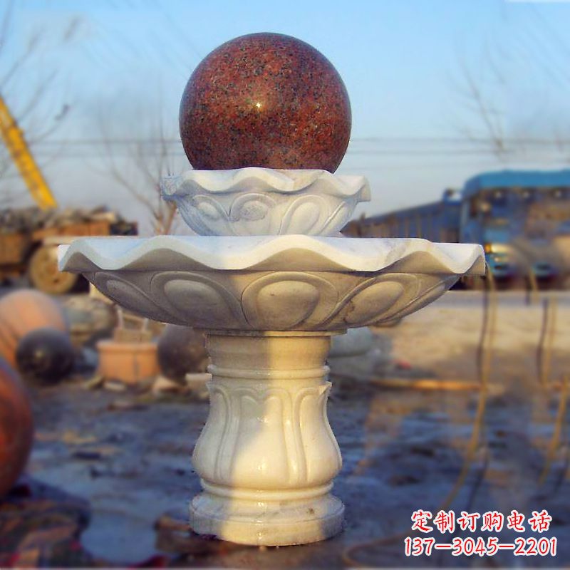 辽阳汉白玉石雕风水球