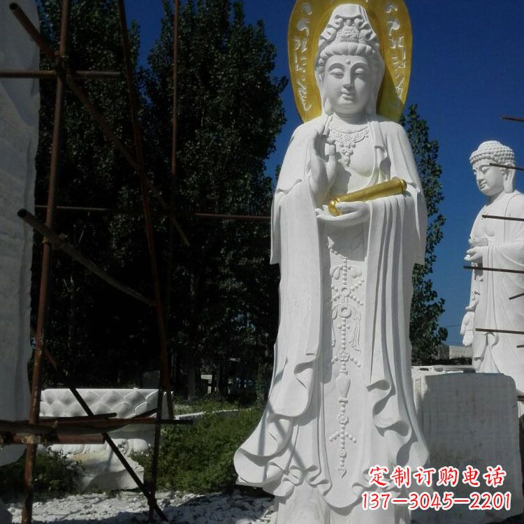 辽阳汉白玉石雕佛像石头观音