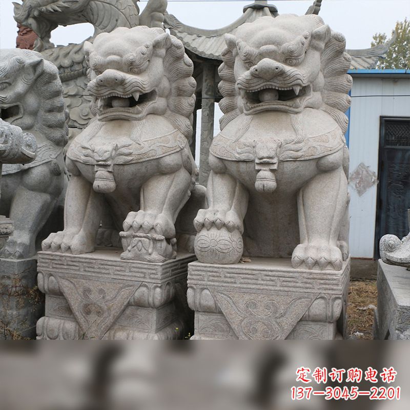 辽阳汉白玉天安门石狮子