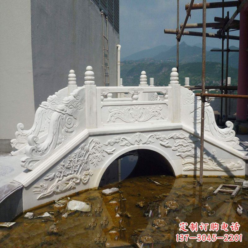 辽阳汉白玉庭院装饰石桥雕塑
