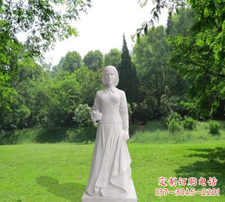 辽阳汉白玉西方名人南丁格尔雕塑