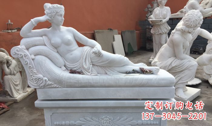 辽阳汉白玉西方女人公园人物石雕