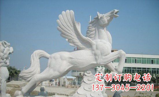 辽阳精美祥云飞马石雕,古朴大气