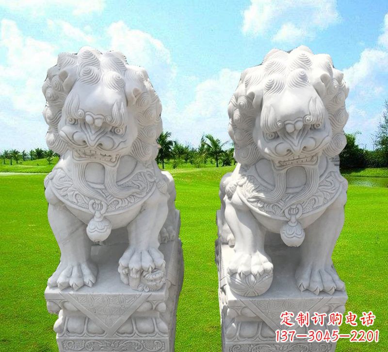 辽阳汉白玉狮子雕塑,带您走进文化的世界