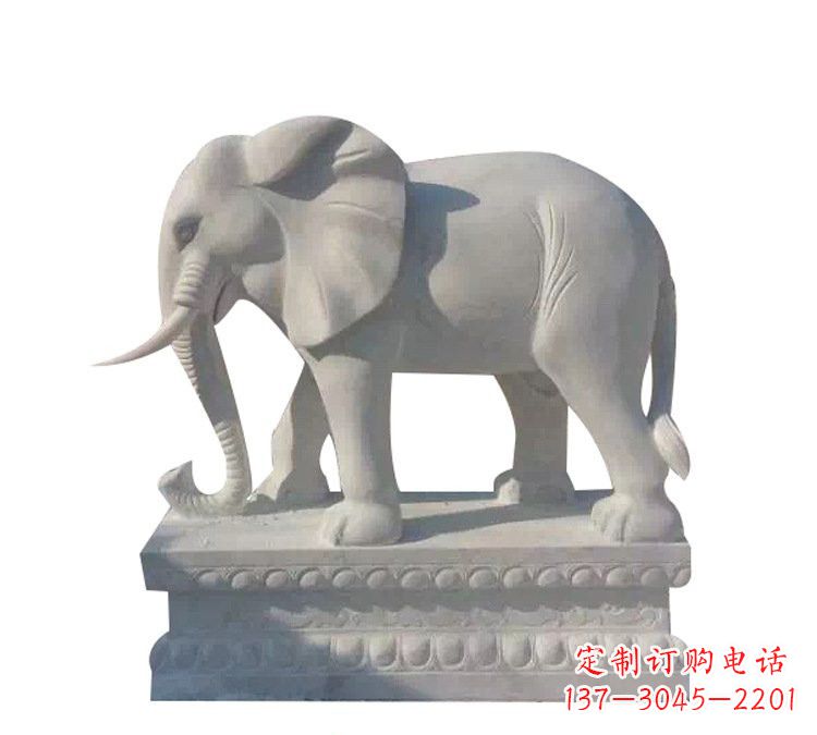 辽阳精美绝伦的汉白玉大象雕塑