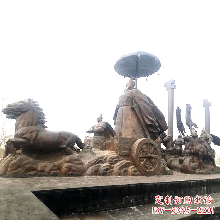 辽阳汉武帝景观铜雕塑-中国历史名人古代著名帝王雕像