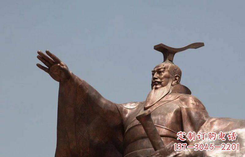 辽阳汉武帝古代人物铜雕