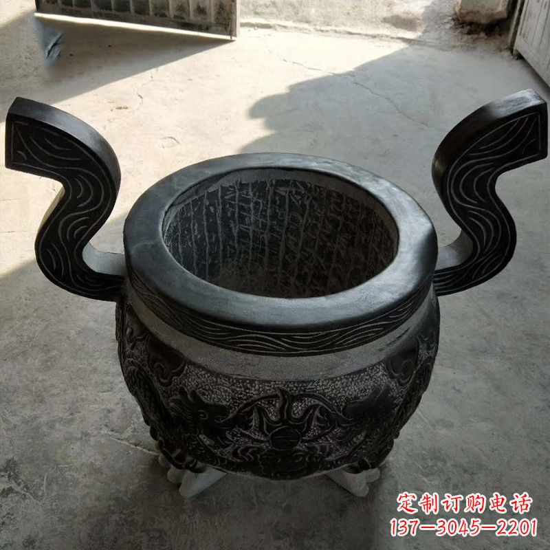 辽阳中领雕塑:非凡的黑色石头香炉雕塑