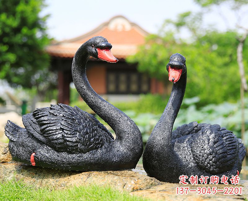 辽阳黑天鹅玻璃钢仿真雕塑