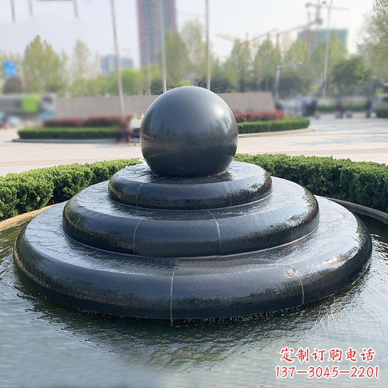 辽阳黑曜石风水球:精美雕塑装点繁华都市