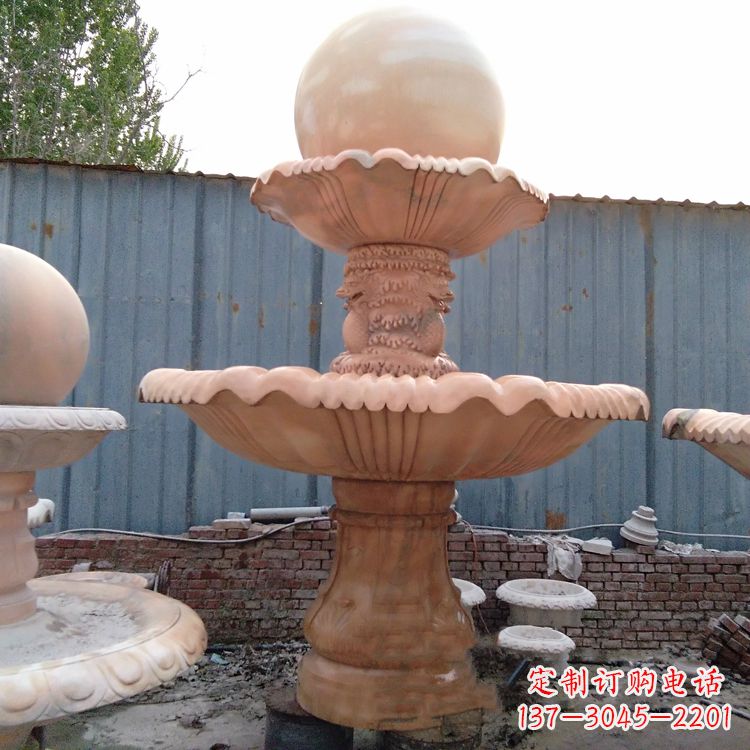 辽阳专业定制红色风水球雕塑定制