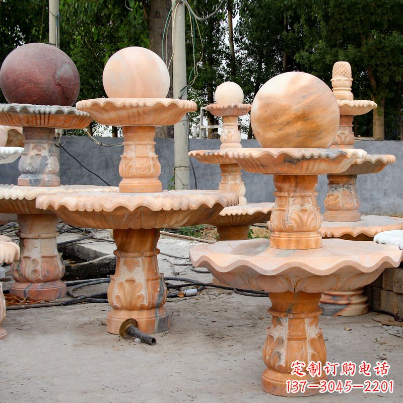 辽阳经典红锈石风水球,贵宾尊贵收藏品
