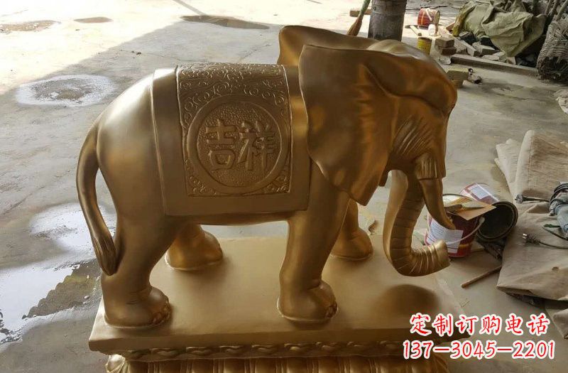 辽阳湖南玻璃钢仿铜大象雕塑,为您展示艺术之美