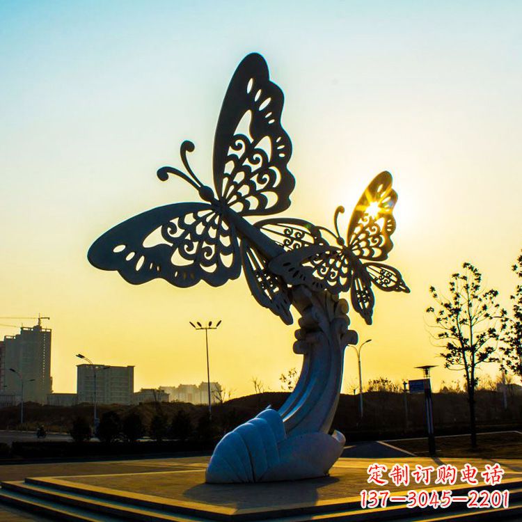 辽阳铸造不锈钢蝴蝶雕塑