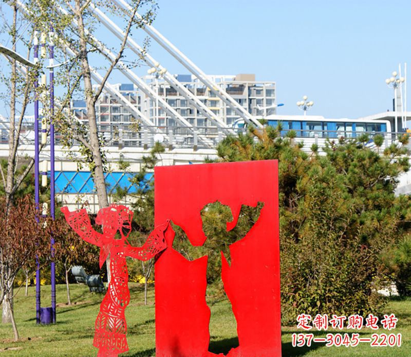 辽阳全新设计：不锈钢皮影戏雕塑