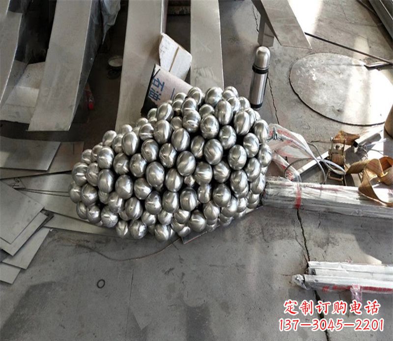 辽阳户外不锈钢葡萄雕塑雕塑
