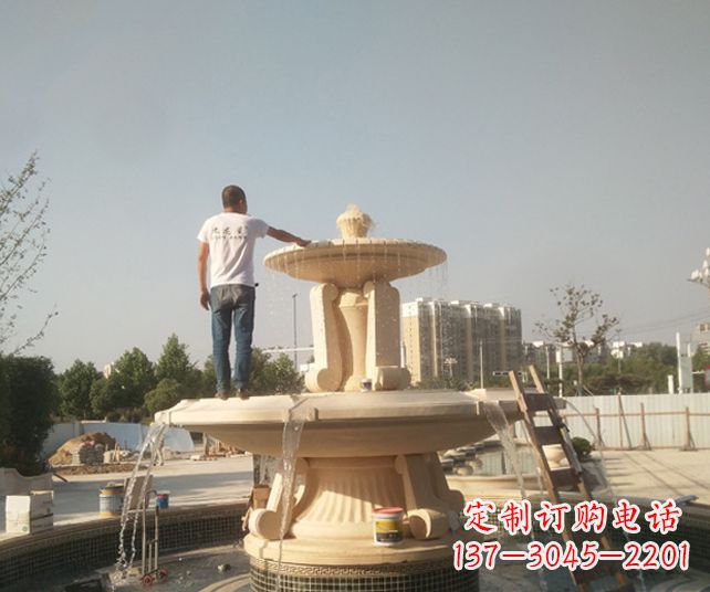 辽阳艺术喷泉石雕,实现室外屋顶空间美化