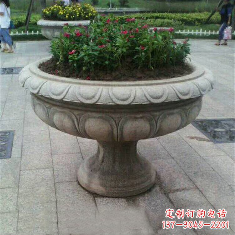 辽阳中领雕塑:精美花岗岩公园石雕花盆
