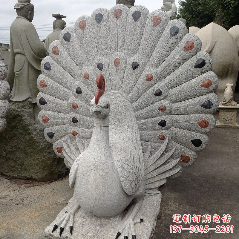 辽阳花岗岩孔雀雕塑——艺术与文化交融