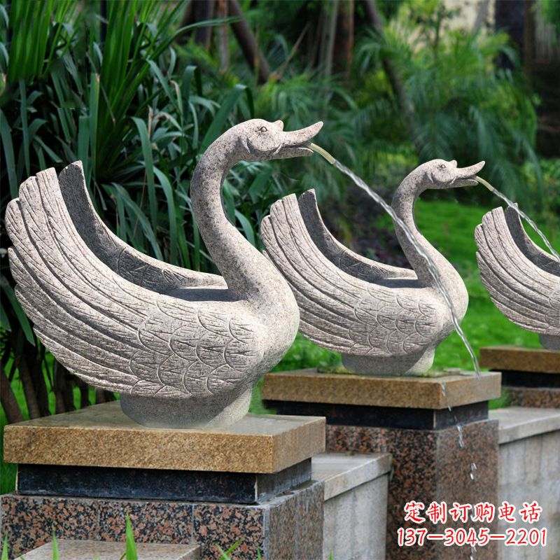 辽阳尊贵的花岗岩天鹅喷水雕塑