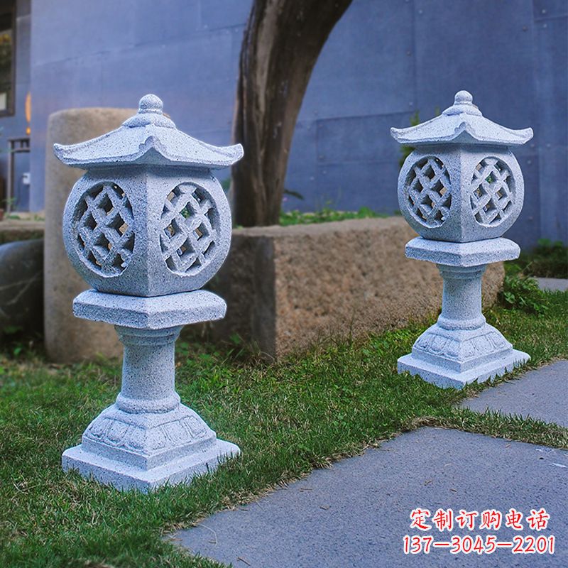 辽阳花岗岩石灯笼雕塑——点缀家园,照亮晚宴