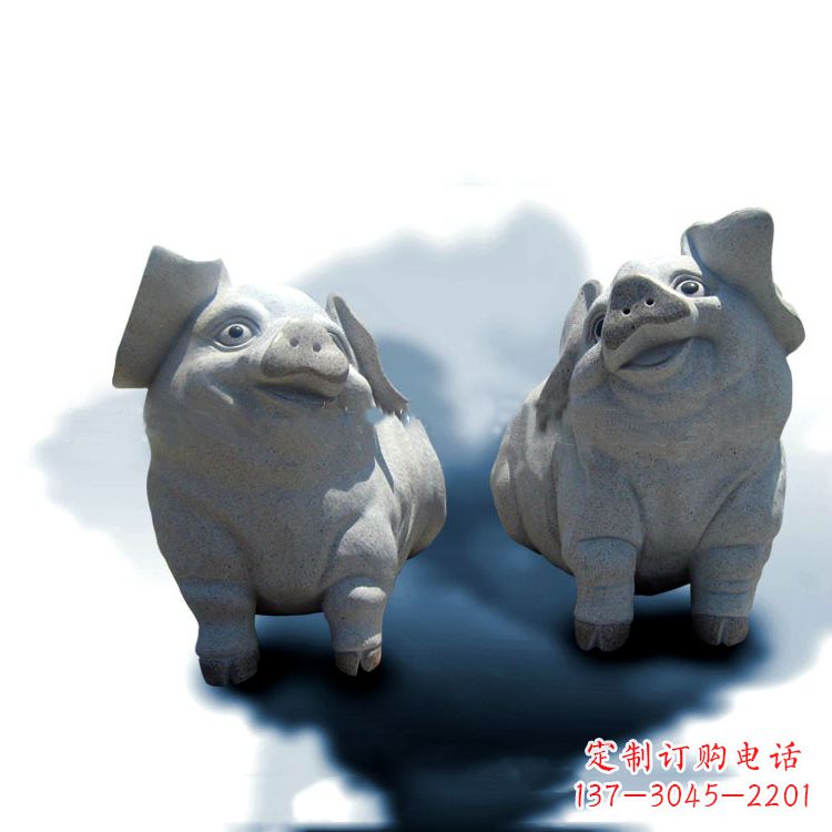 辽阳花岗岩动物雕塑-可爱的福猪