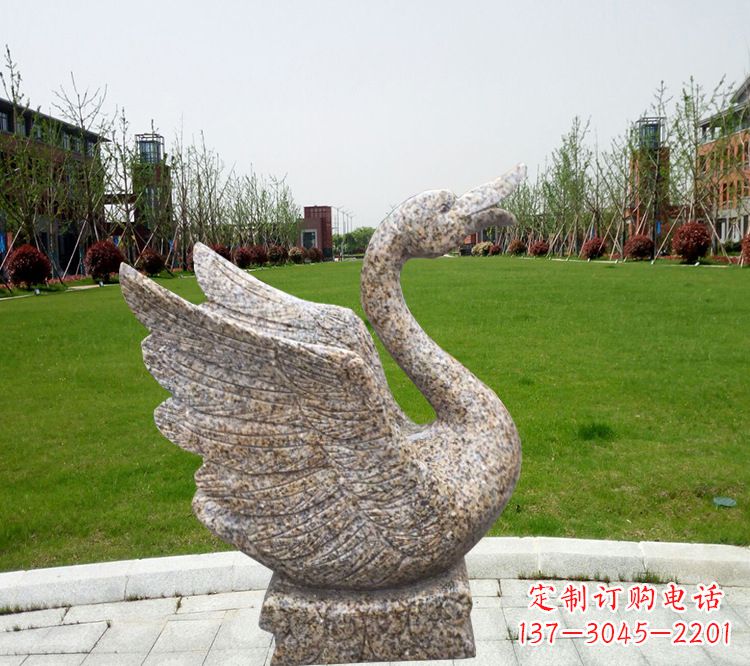 辽阳中领雕塑推出的浪漫喷水天鹅雕塑,它是一件…