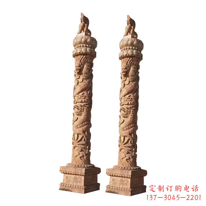 辽阳华表盘龙柱石雕