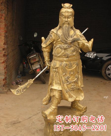 辽阳优美勇猛的关公雕塑