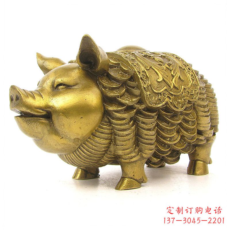 辽阳欢迎招财猪,用黄铜打造新年祝福