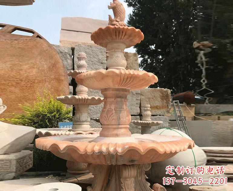 辽阳黄锈石喷泉雕塑