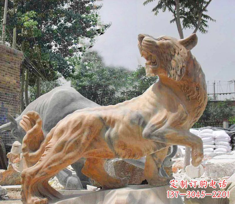 辽阳象征力量与尊贵的老虎石雕