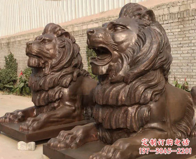辽阳汇丰铜雕狮子
