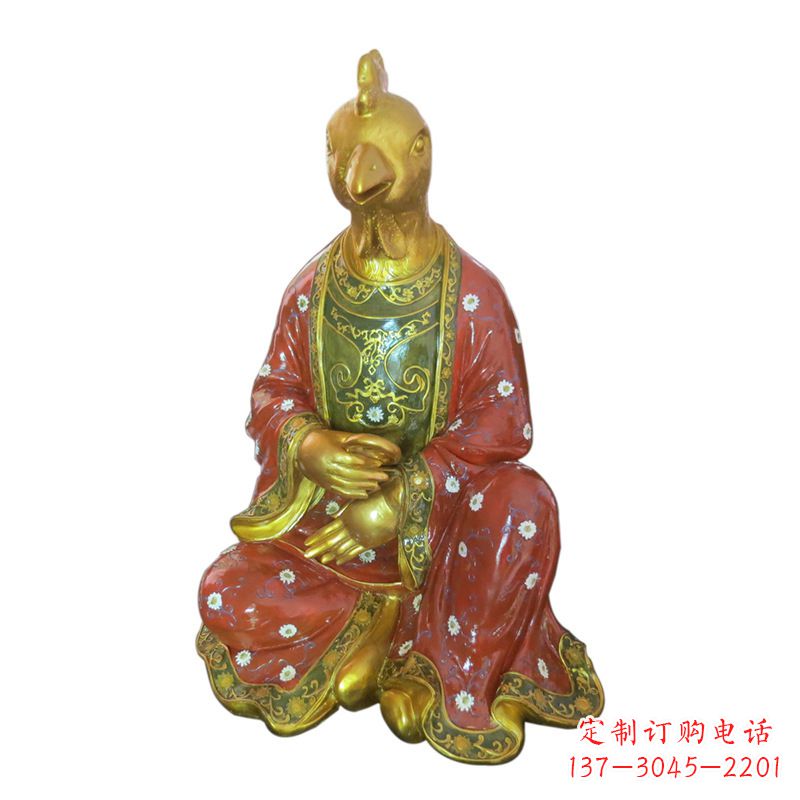 辽阳玻璃钢彩绘生肖雕塑