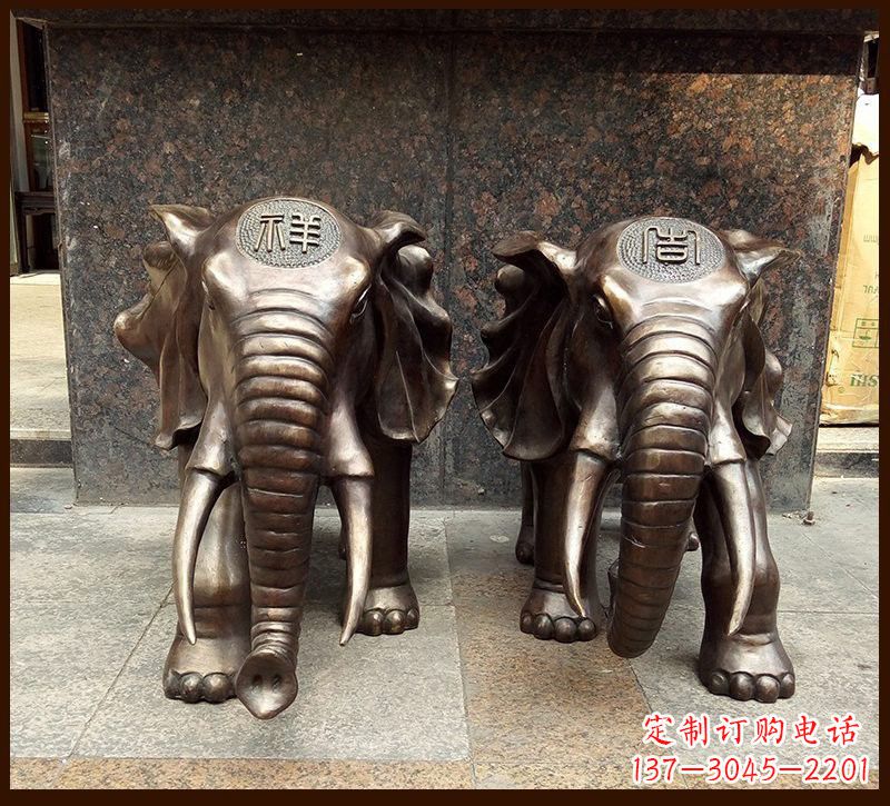 辽阳传承文化铸就完美雕塑——吉祥大象铜雕
