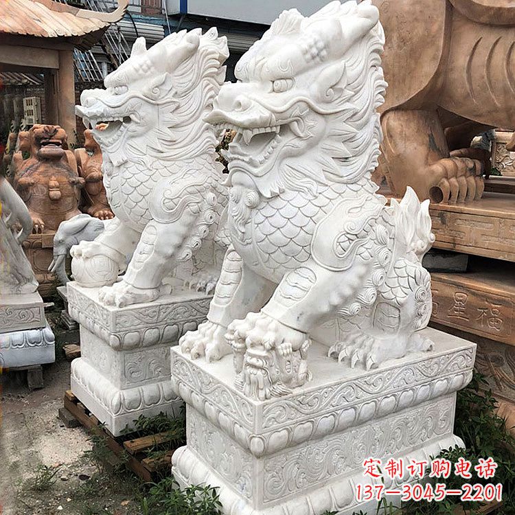 辽阳财富守护神:吉祥纳福麒麟石雕