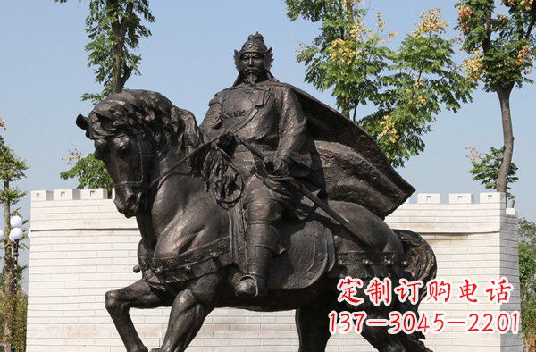 辽阳将军骑马古代人物铜雕
