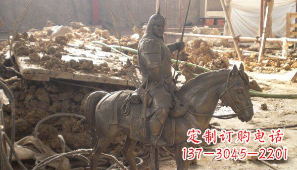 辽阳精心打造的古典骑马铜雕