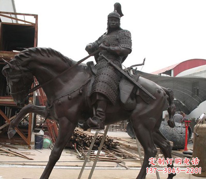 辽阳将军骑马人物铜雕
